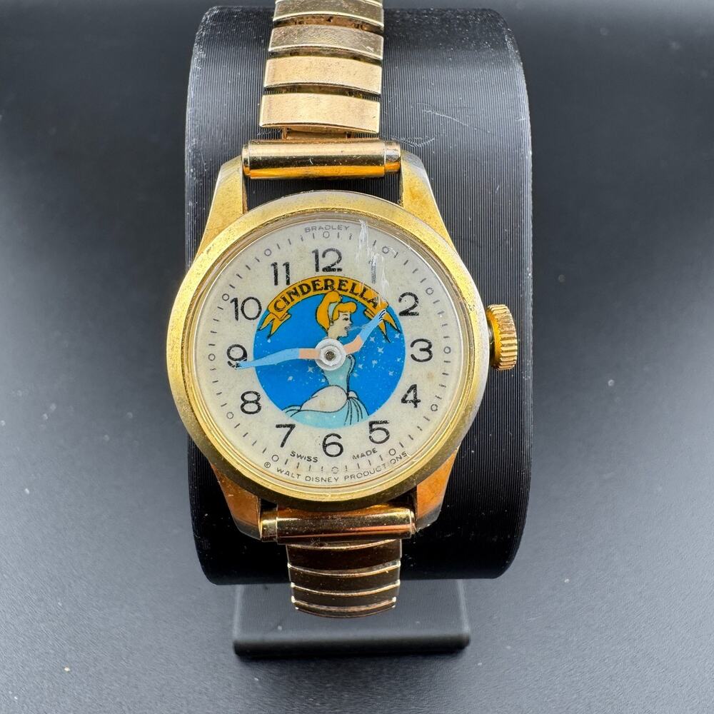 Vintage Bradley Cinderella Disney Watch Parts Swiss Made